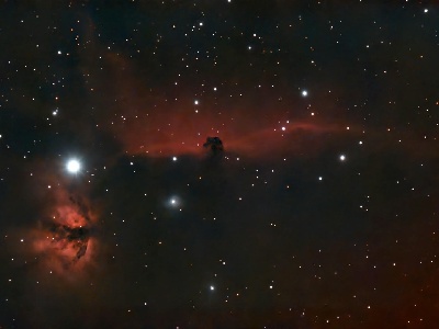 Horsehead and Flame Nebulae
