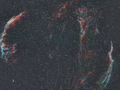 Three views of the Veil Nebula