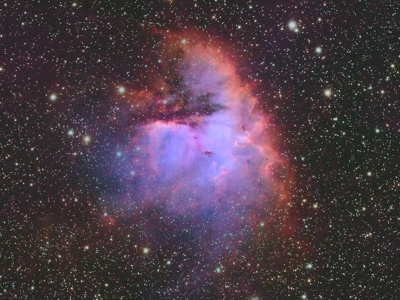 Pacman Nebula in SHO