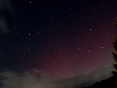 Aurora with clouds