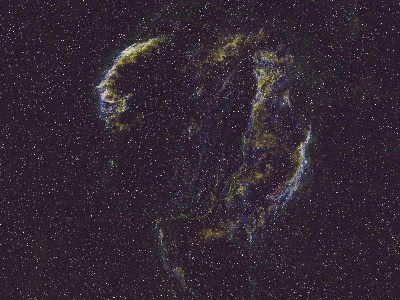 Veil Nebula in Hubble Palette